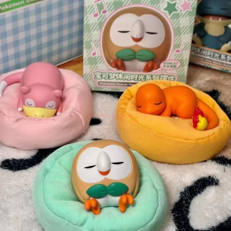 Pokemon Anime Action Figures Leisure Time Series Sleeping Position Ornament Pikachu Charmander Model Blind Box Toy Birthday Gift view 5