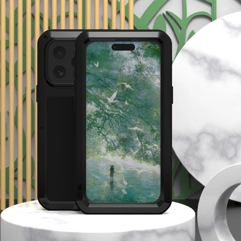 

Love Mei Apple Phone Case for Iphone17 16 15 14 ProMax Silicone Military Grade Metal Protective Case Shock Proof Dust Proof Cove