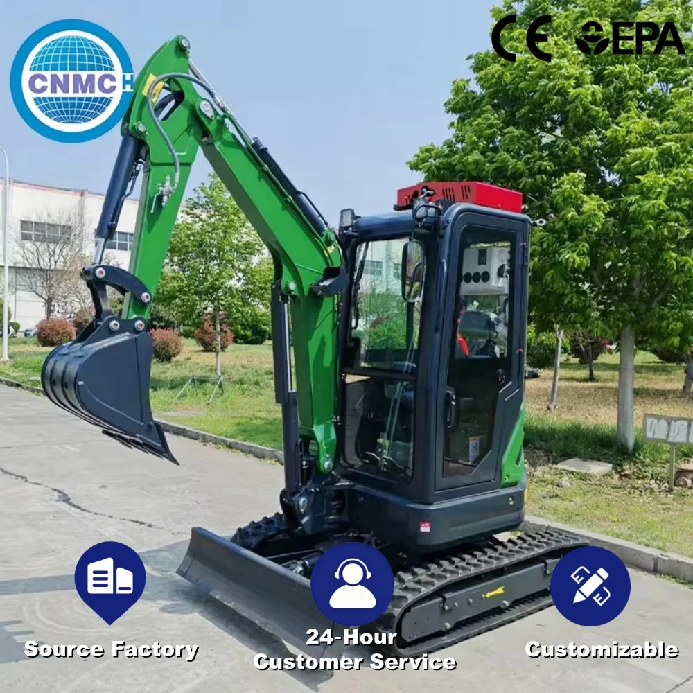 CNMC 3 Ton Mini Excavator Mini Digger Multifunctional Compact Portable High Quality Customizable Farm Garden Made in China