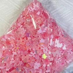 50pcs Aurora Bow Flower Nail Rhinestones Shiny Resin Nail Charms Multi Colors Summer Nail Art Decorations Accessories Whholesale