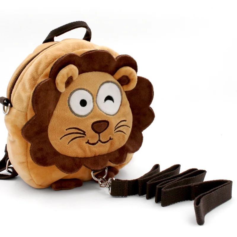 Prevent Loss Baby Owl Lion Plush Bag Schoolbag Cartoon Cute Children Backpack Kindergarten Cartoon children Go out to play