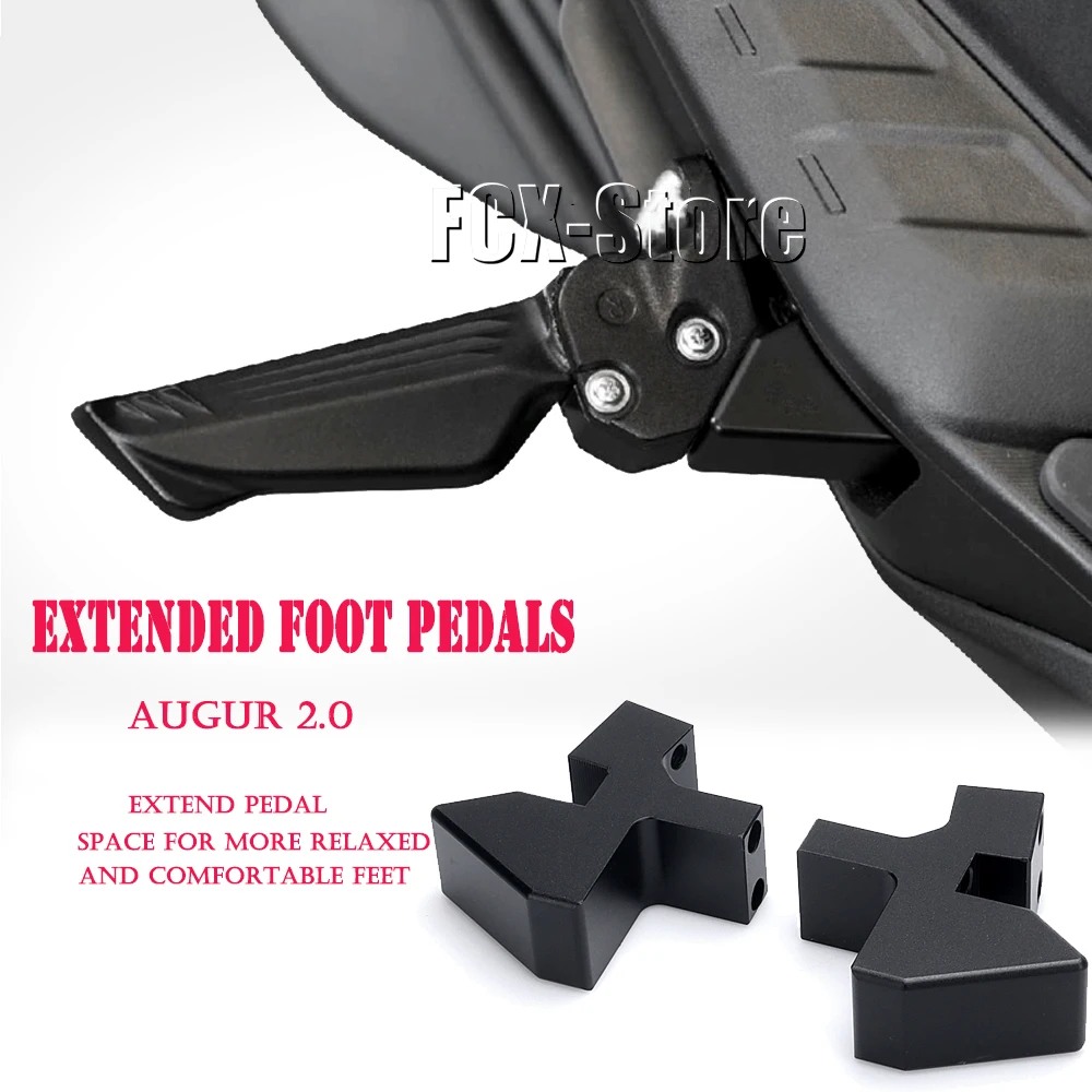 Motorcycle Accessories Black Silver Rear Footrest Extend Lowering Foot Pegs FootPegs Rest For YAMAHA AUGUR Augur 2.0