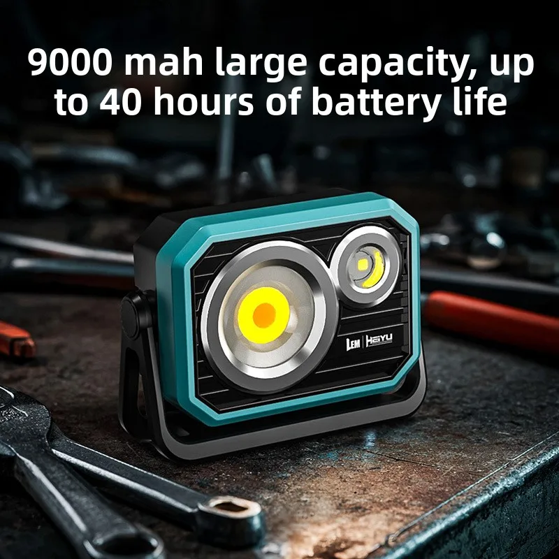 Super Bright Rechargeable LED Work Light - Magnetic Camping Repair Flashlight for Auto Mechanic