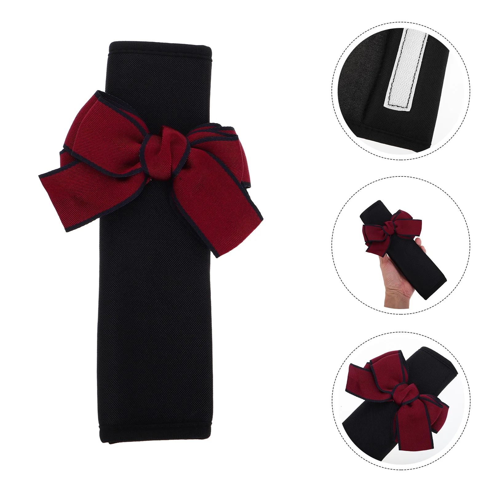 

Car Seat Strap Covers Cute Bowknot Design Soft Shoulder Pad Universal Fit For Women Girls Kids Auto Seat Strap Cushion Pads