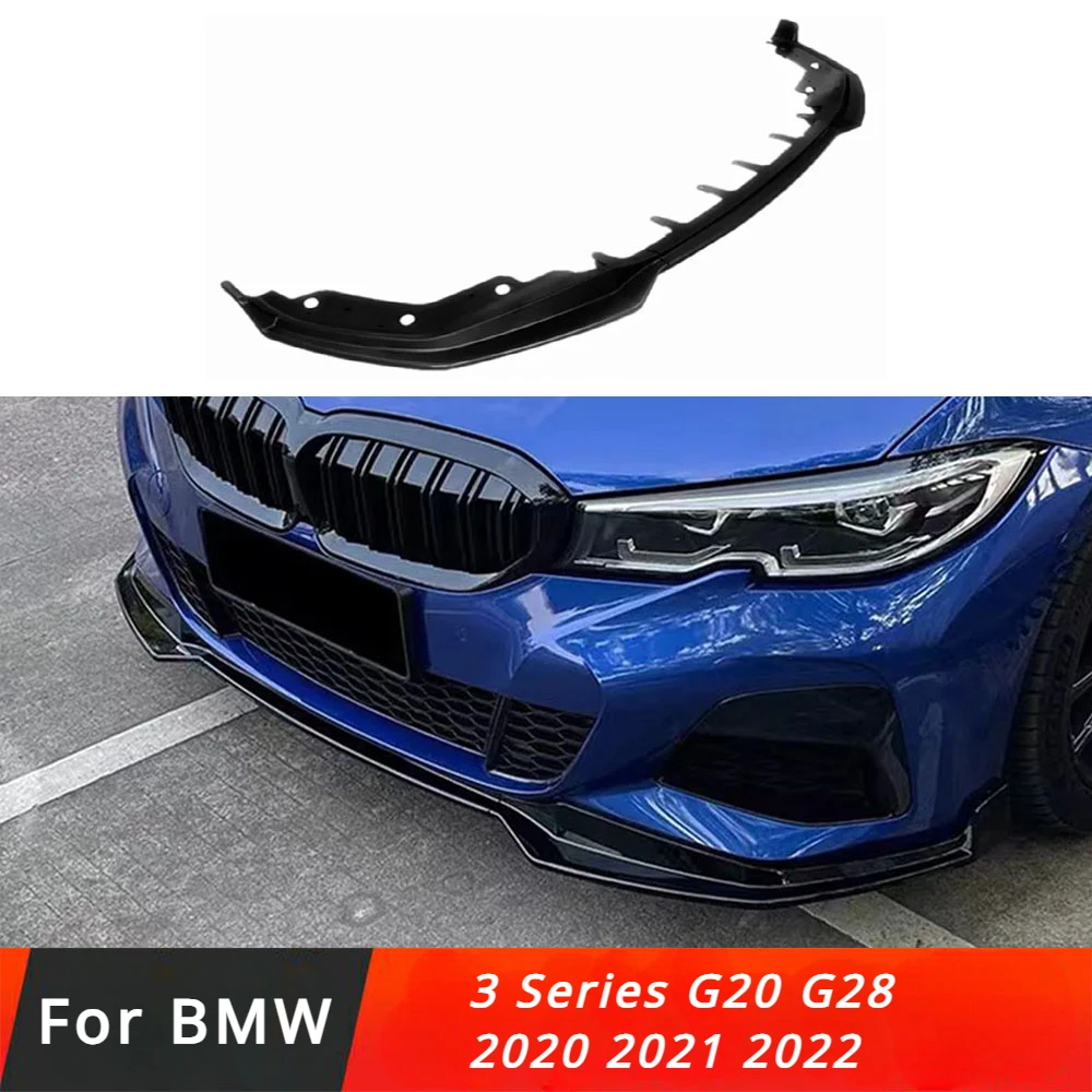 

Gloss Black MP Style Front Bumper Splitter Lip Spoiler Diffuser Guard Body Kit Cover For BMW 3 Series G20 G28 2020 2021 2022