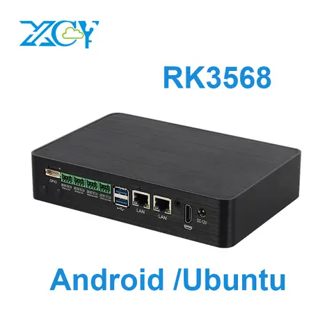 Fanless Industrial Mini PC RK3568 Android 11 Ubuntu RS232 RS485 GPIO SIM 4G/5G LTE WiFi GPS CAN UART TTL LVDS eDP