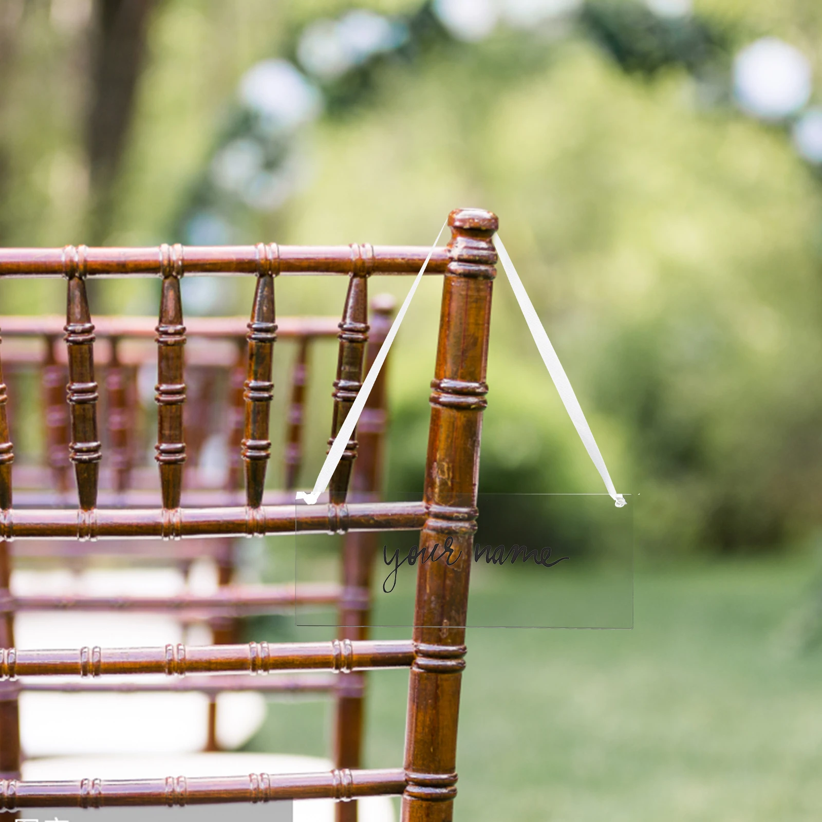 

6pcs Chair Sign Reserved Wedding Blank Acrylic Seats Ceremony Reception Outdoor Party Signs for DIY Decoration