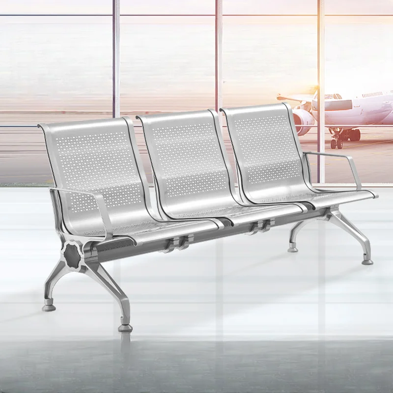 

Aluminum alloy high-grade 3-person row chair Airport waiting chair Station waiting chair Public