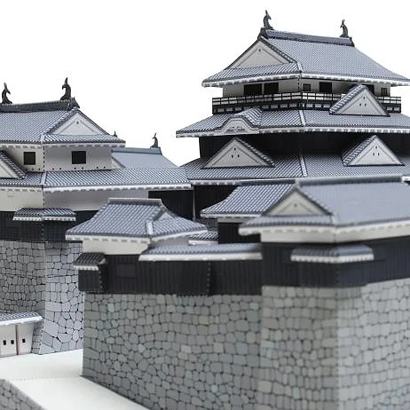 Japão matsumoto castelo completo modelo de papel 3d casa papercraft diy arte origami construção adolescentes adulto artesanal brinquedos QD-200