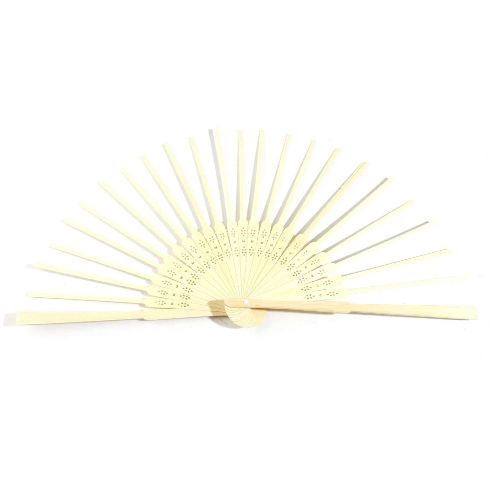 Bamboo Japanese Style Folding Fan Ribs DIY Handmade Craft Multicolor Hollow Ornaments Women Dance Art Crafts Gifts 21cm x 2.2cm