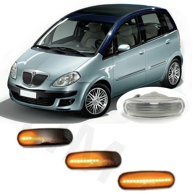for Lancia Musa 350 D Multijet 2004 2005 2006 2007 2008 2009 2010 2011 2012 Dynamic LED Side Marker Turn Signal Light Lamp