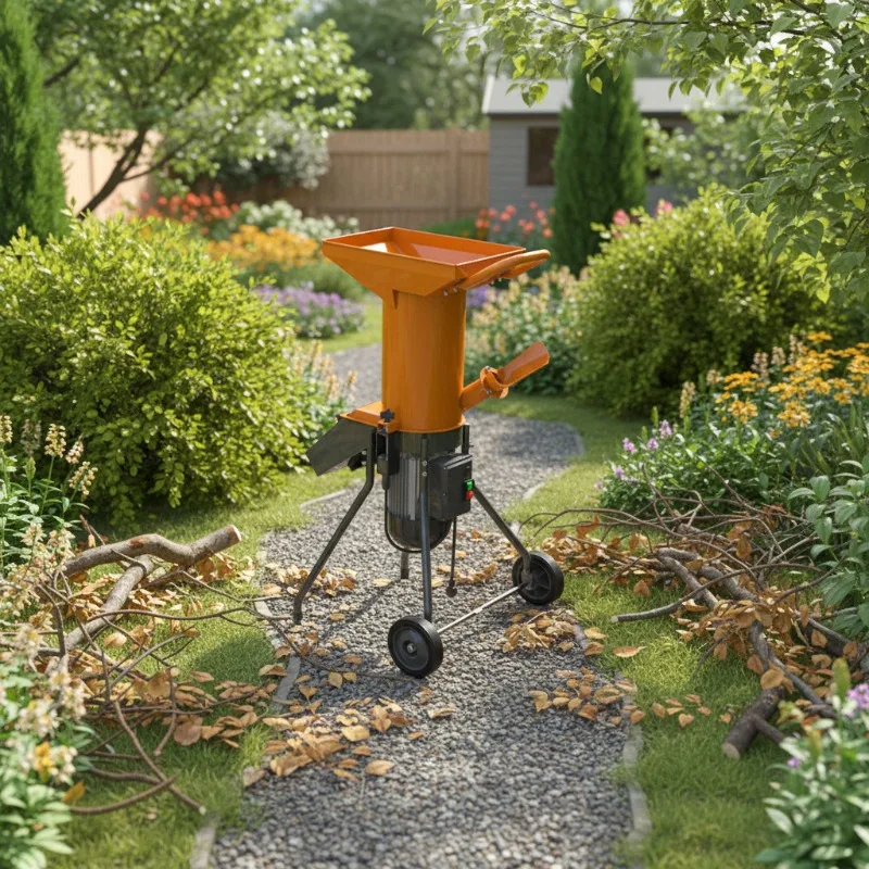 

【Best-Selling】Customized Outdoor Wood Branch Crusher Sawdust Bag 220V Motor 1.8KW Power Household Use 1-Year Warranty 24-27kg We