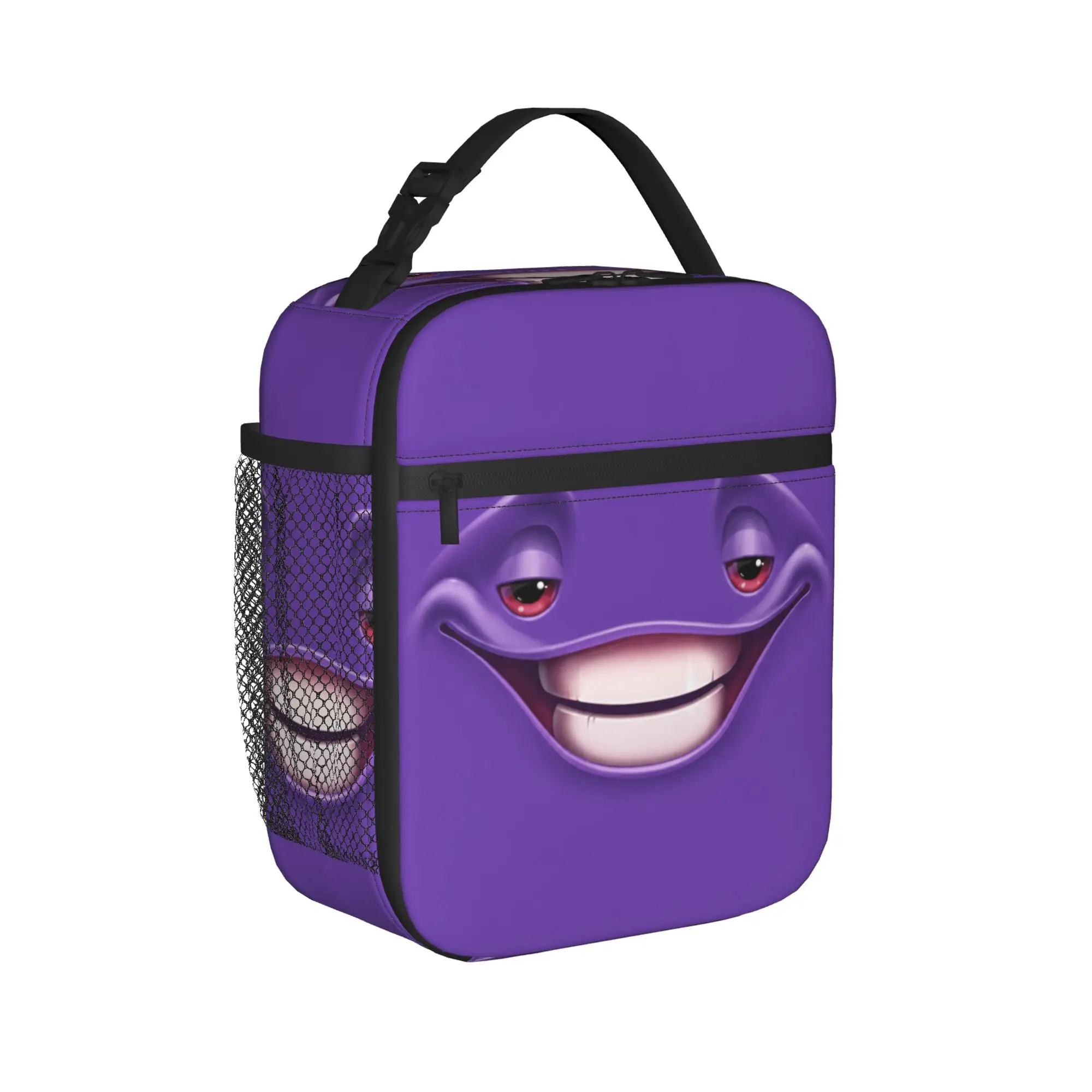 Funny Expression Face Silly Smile Mischievous Grin Meme Insulated Lunch Bag Large  Meal Container Bag Tote Lunch Box Bento Pouch