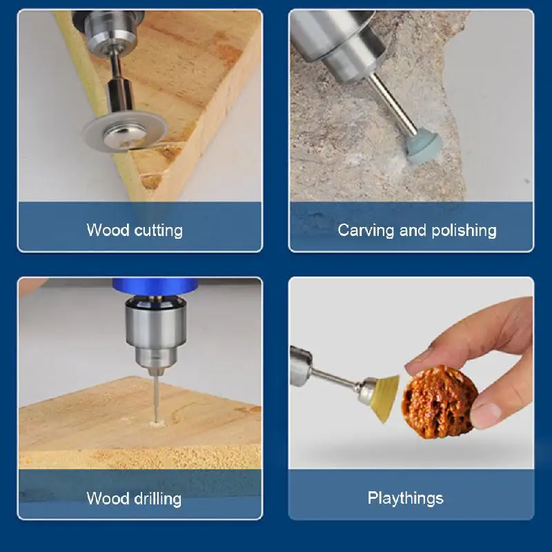 Imagem -04 - Mini Broca de Mão Elétrica com Potência 0.34 mm Mandril 400013000rpm Kit de Ferramentas Rotativas para Madeira Faça Você Mesmo Artesanato Jóias Nogueira Ferramenta Elétrica