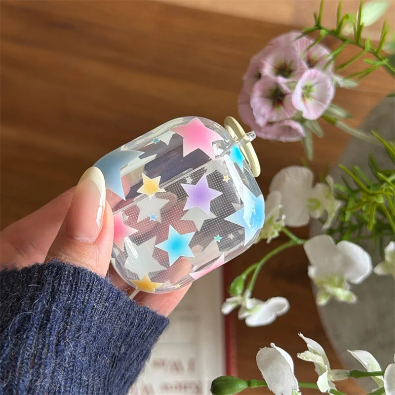 

Fashion Gradient Star AirPods Case for 1 2 3 4 Pro Pro2 Pro3 Clear Soft TPU Earphone Cover Shockproof Protector for Apple AirPod