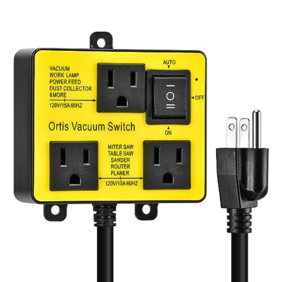 

Automatic Vacuum Switch Vacuum Switch for More Power Tools Delay Vacuum On/Off to Prevent Circuit Overload and Tripping Keep Yo