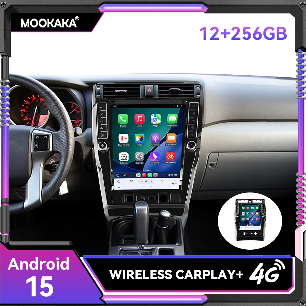16.2 Inch 4K Screen Android 15.0 12 Core For TOYOTA 4RUNNER 2009 - 2023 Auto Radio Car GPS Navigation Multimedia Player Stereo