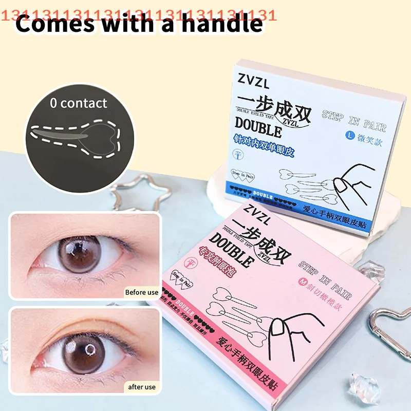 128Pcs/Box Double Eyelid Stickers With Handle Natural Invisible And Long-lasting Shaping Big Eye Beauty Tapes Lifting Eye Strips