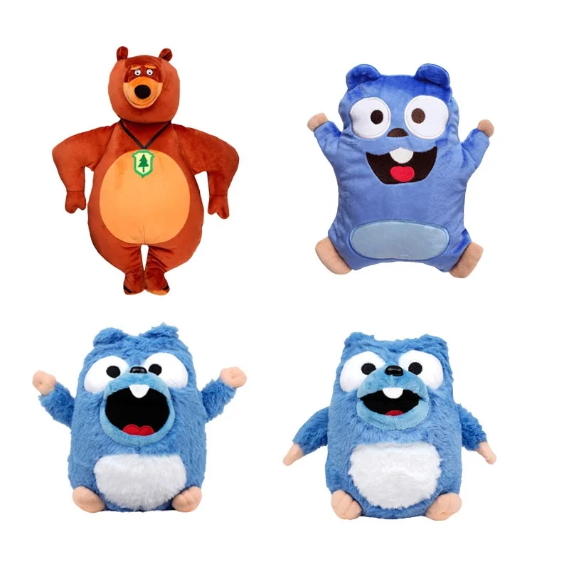 

Grizzy The Lemmings Plush Toy Fluffy Cute Cartoon Doll Brown Bear Soft Pillow Collectible Peripherals Girl Boy Birthday Gift