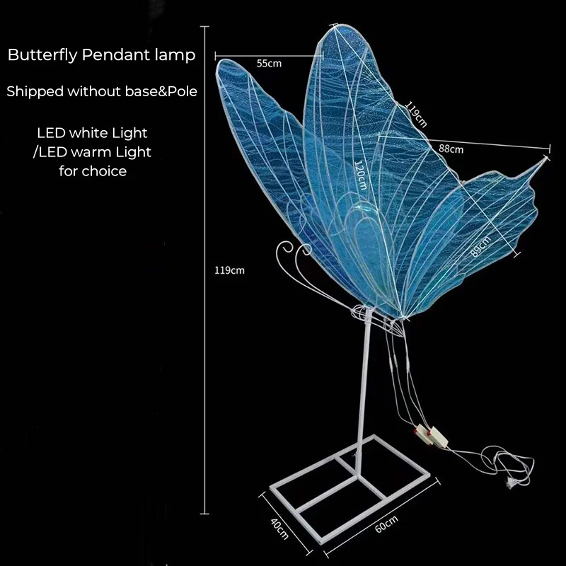 Imagem -06 - Led Blue Butterflies Light Decoração do Casamento Romântico Criativo Lâmpadas Borboleta Carga na Estrada Passarela na Festa Luzes do Palco