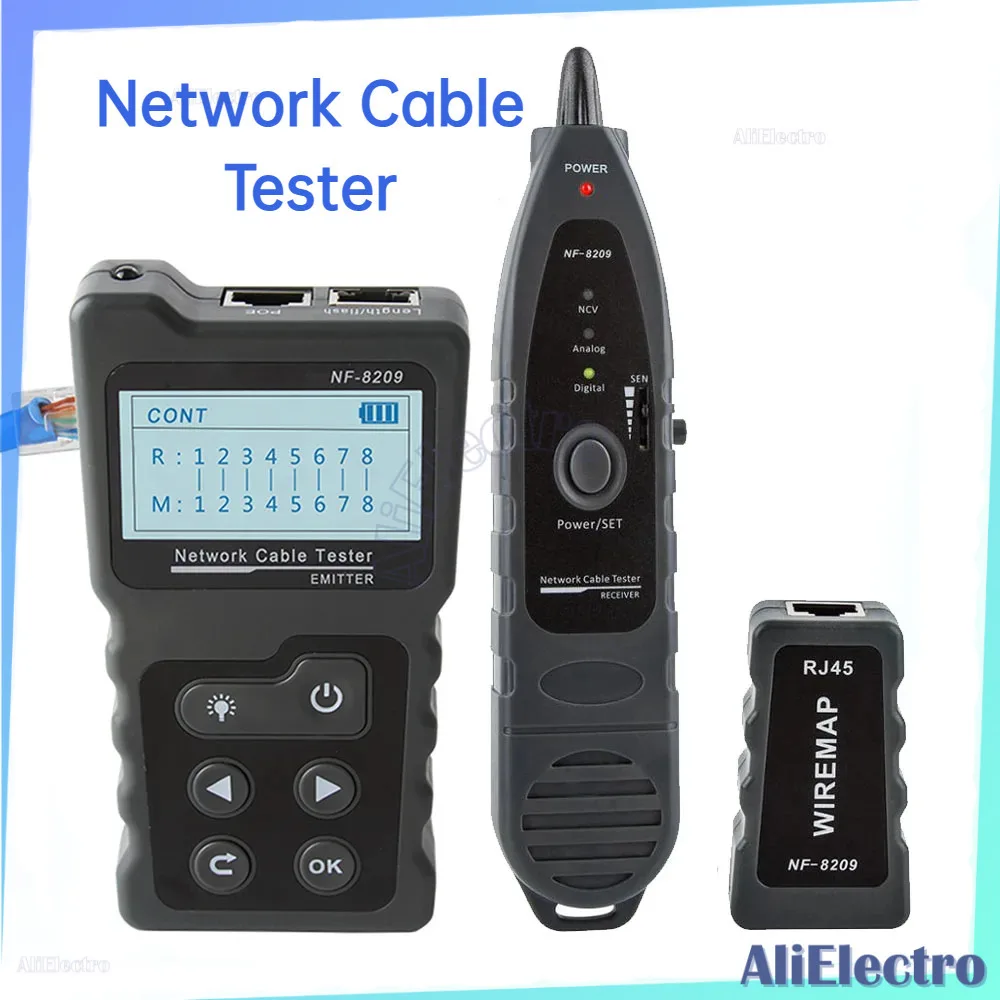 

NF-8209 RJ45 Cable Tracker POE network Wire Checker cable tester Test Network Tool Scan Cable Wiremap utp Tester