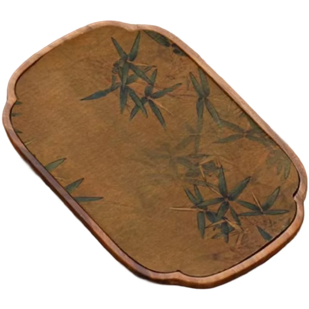 30*13*1.5cm Chinese Style Tea Mat Premium Walnut Tea Tray Waterproof Mat Exquisite Artistry Hand-Carved Design