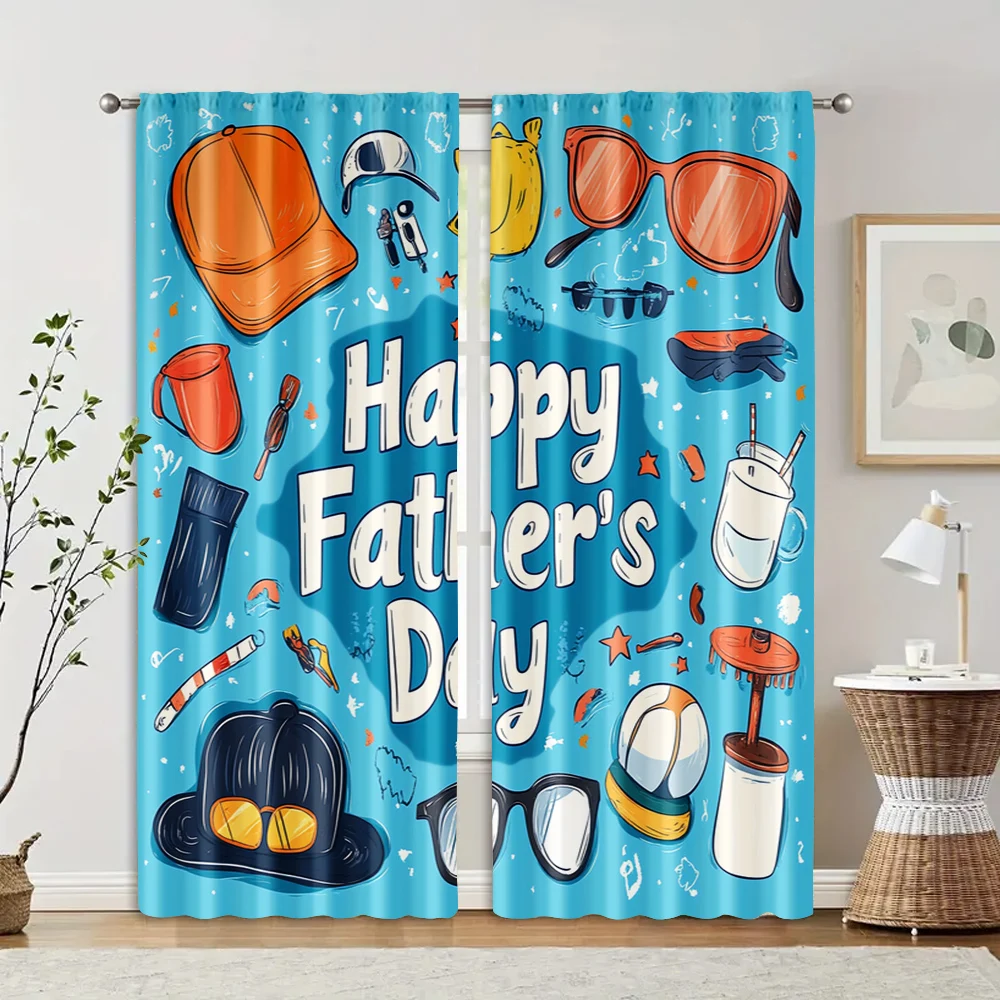 2pcs, Pattern Curtains 2D print basketball Durable Polyester (without rod) Gifts Use for Bedroom & Various Living Spaces