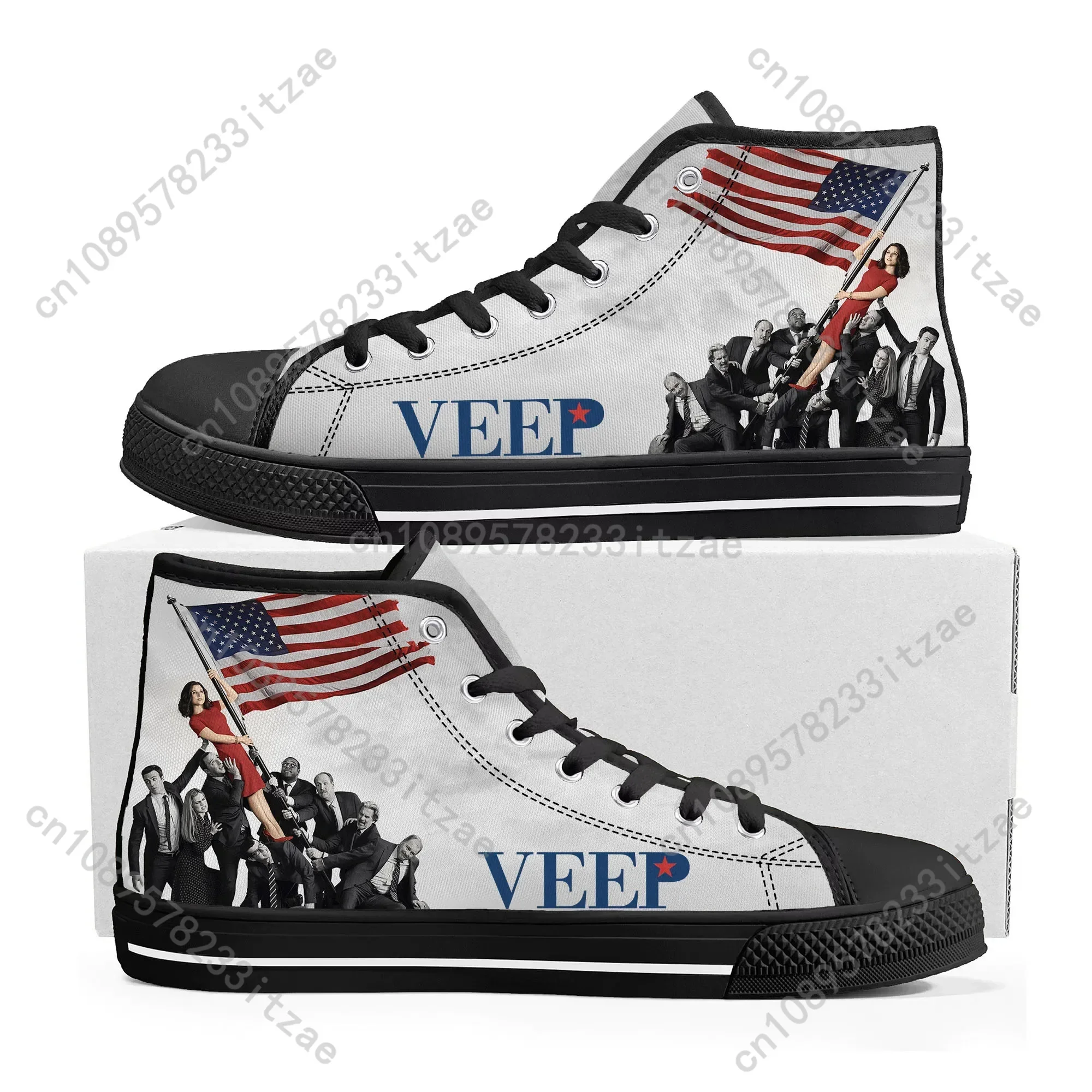 

Veep High Top Sneakers Mens Womens Teenager High Quality Selina Meyer Canvas Sneaker couple Shoe Casual Custom Made Shoes