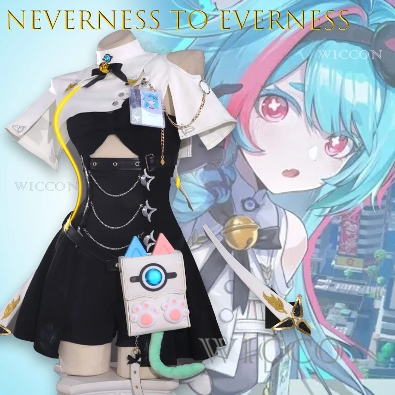 

Neverness To Everness Mint Косплей Зеленое Платье Комплект Каваи Игровой Наряд Хэллоуин Игра Рождественская Вечеринка