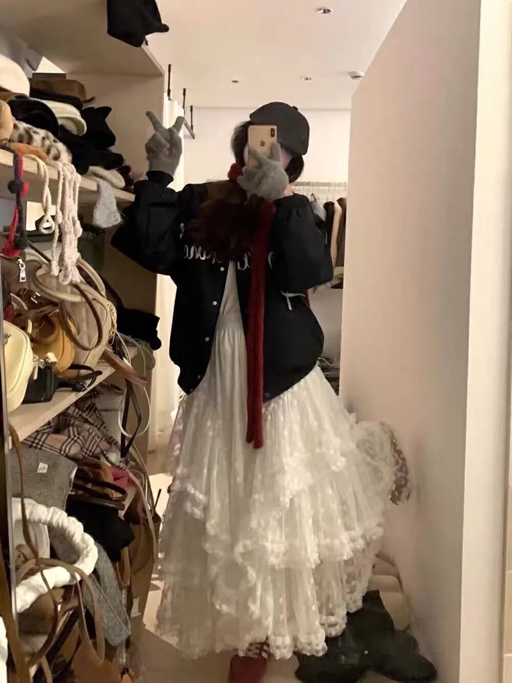 تنورة فطر صناعية ثقيلة شبكية على الطراز الكوري بحافة فطر مرنة متعددة الاستخدامات تنورة كعكة غير منتظمة