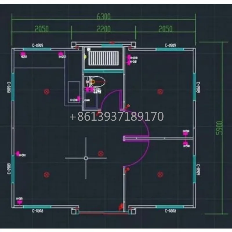 20ft House with Luxury Design, with 2 Bedroom, 1 Living Room, 1 Full Equiped Bathroom and Kitchen,Prefabricated Container House