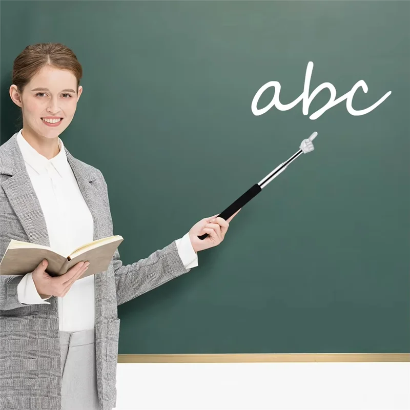 A13E-عصا تعليمية متعددة الوظائف 10 قطعة أعواد مؤشر المعلم تصميم إصبع قضيب تليسكوبي