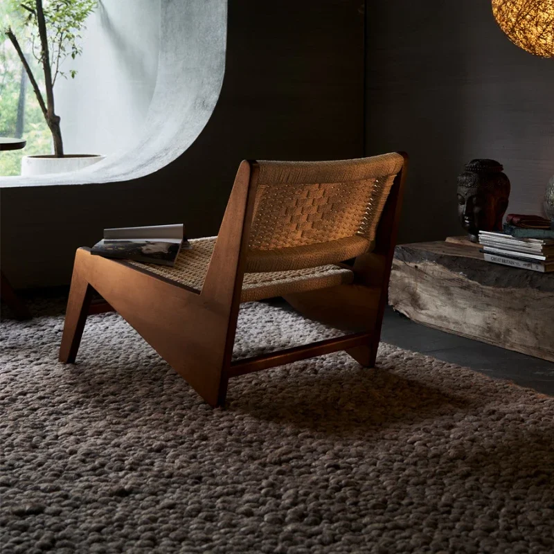 

Rattan chair single medieval rattan modern homestay leisure rope chair