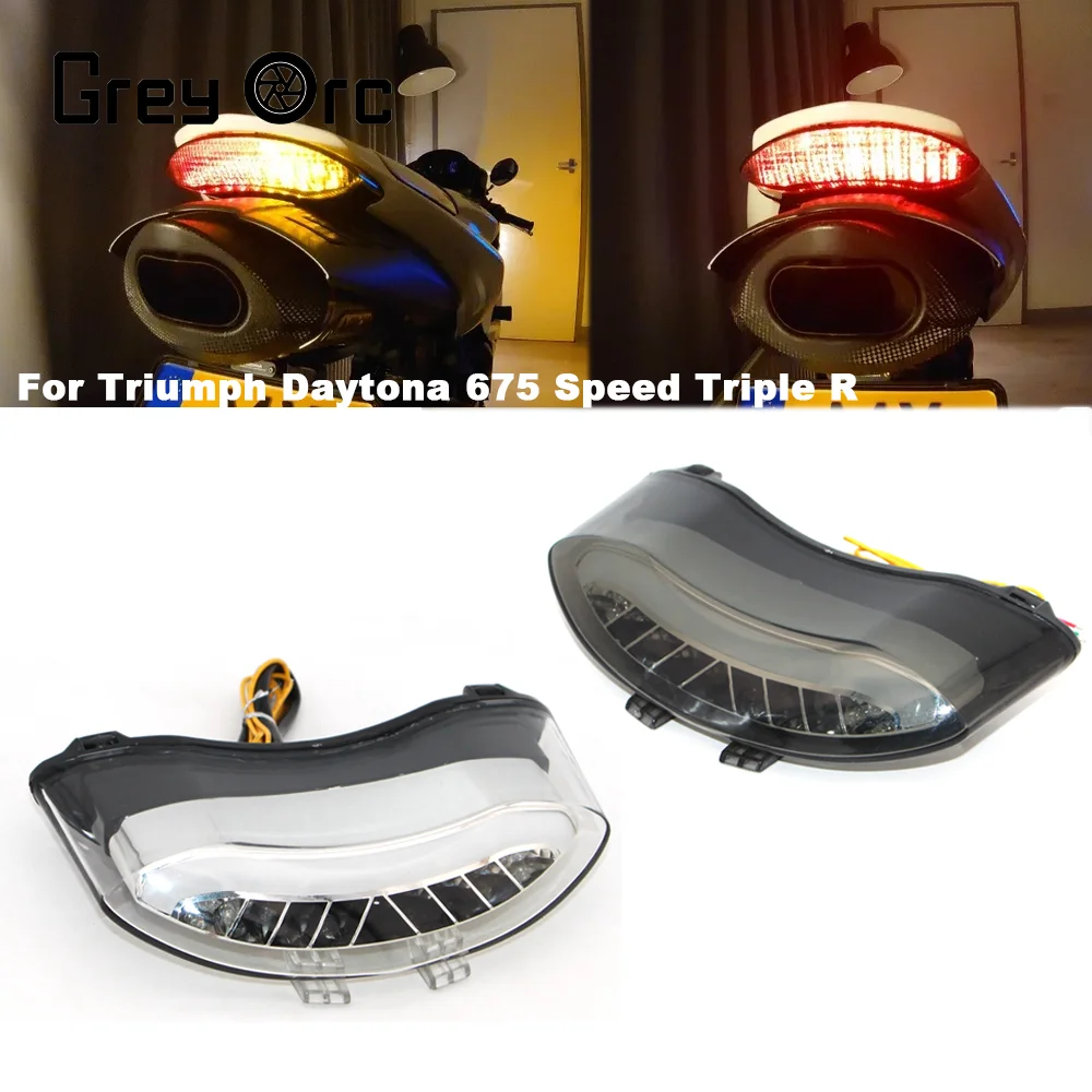

LED Rear Tail Brake Light Blinker Turn Signal Integrated Lamp For Triumph Daytona 675 Speed Triple R Motorcycle Accessories