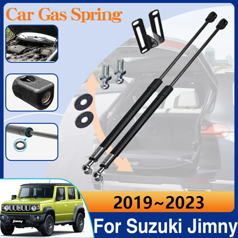 2x Car Front Hood Hydraulic Rod For Suzuki Jimny 2019 2020 2021~2024 Auto Engine Supporting Struts Spring Shocks Bar Accessories