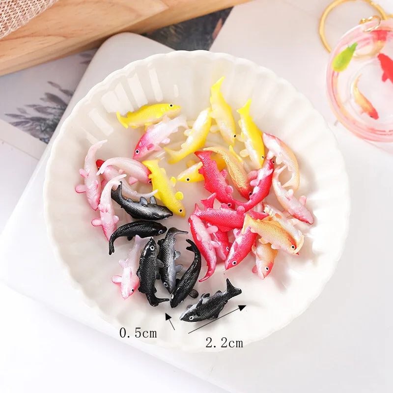 

50pcs Mini Fish Model Tank DIY Decorative Goldfish Figurines Simulation Animal Aquarium Accessories Craft Decoration