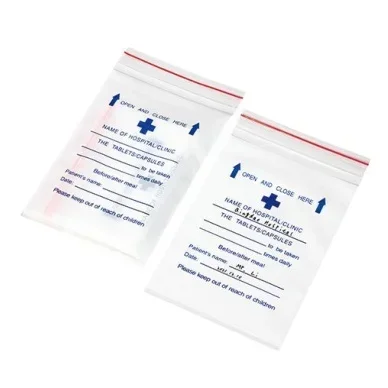 Cheap price customized LDPE plastic pill dispensing bag drugs envelope for patient