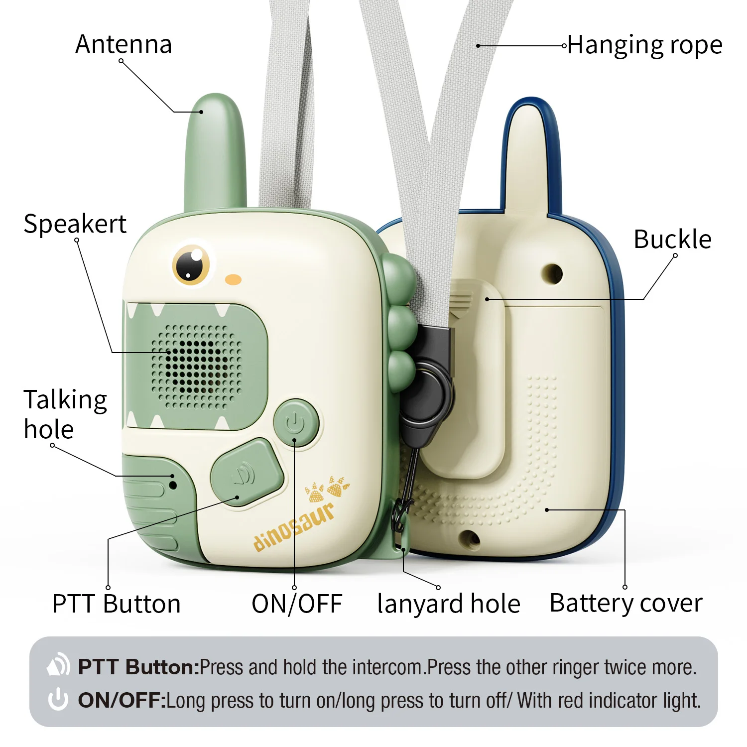 Walkie Talkies for Kids 2 Pack: Long Range Kids Walkie Talkies for Boys Birthday Gifts Kids Outdoor Toys for Kid Gift Toy Age 3+