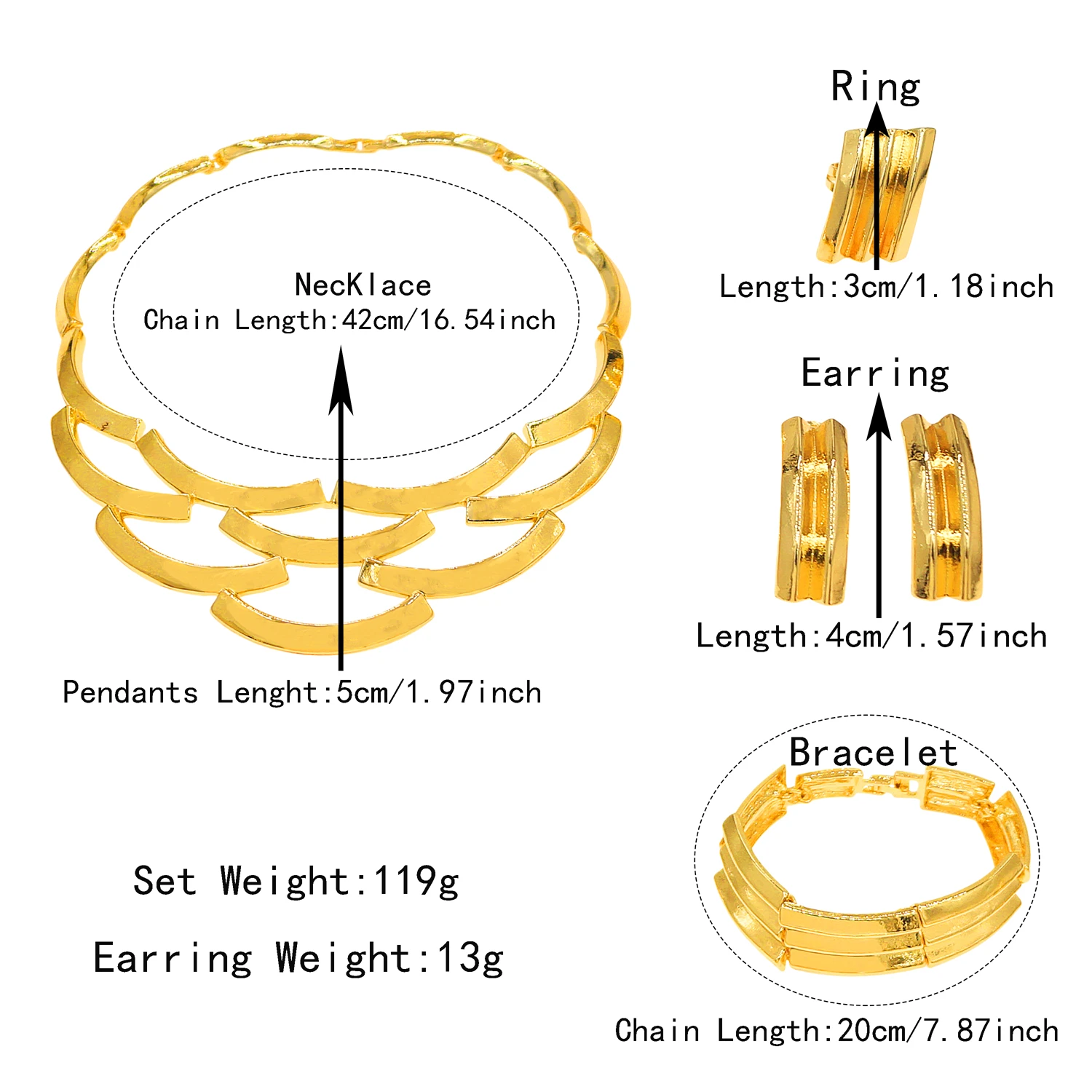 

Yulaili итальянский позолоченный геометрический винтажный комплект ювелирных изделий для женщин, вечерние свадебные ожерелья, серьги, браслет, кольцо I00023