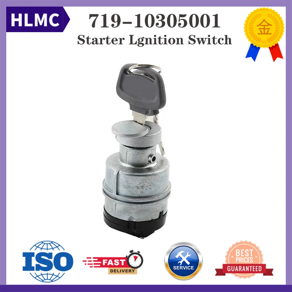 

Ignition Switch Key Starter Machinery Construction Switch Excavator Starter 719-10305001 for Kato HD820-3 HD820-5