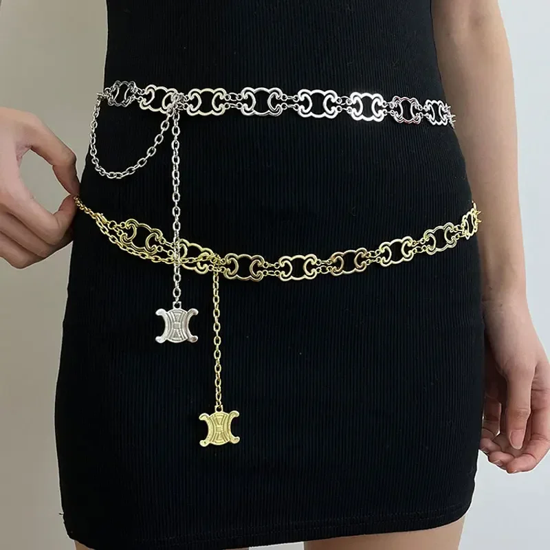 

Metal Geometric Chain Women's Belt Hollow Tassel Designer Fashion Banquet Waist Body Chain For Women Fashion Jewelry Accessories