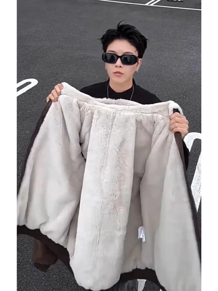 

Мужская куртка с капюшоном в стиле ретро в американском стиле, зимняя теплая хлопковая куртка из искусственной кожи с капюшоном, модная молодежная куртка