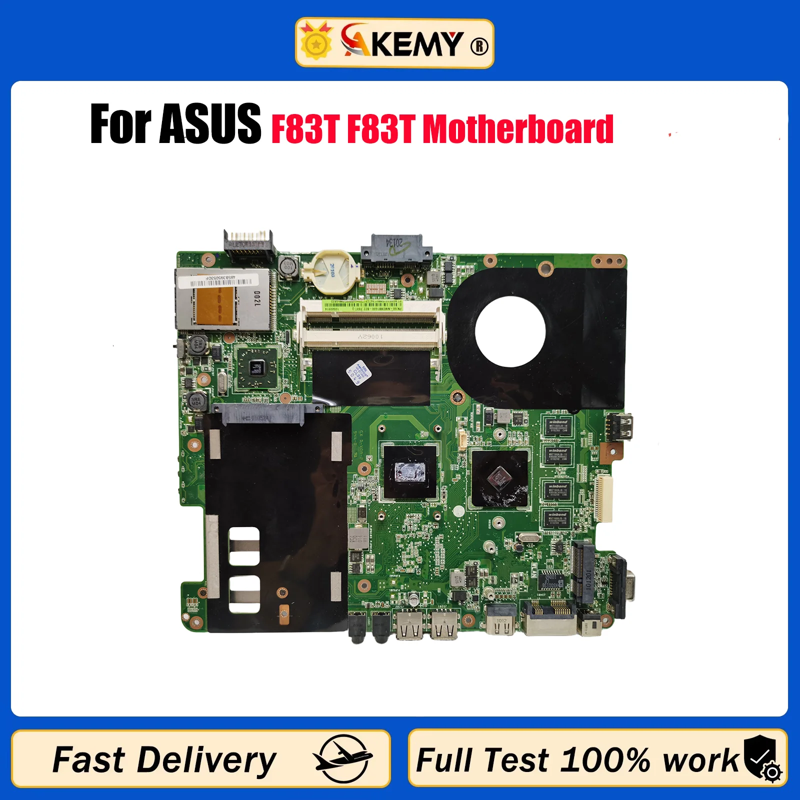

F83T Laptop Motherboard For ASUS F83T F83T Notebook Mainboard This item is in stock 100% tests OK fast shipping High quality