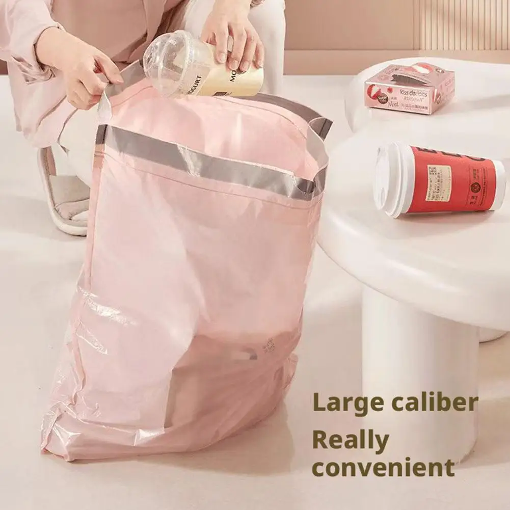 100Pcs Thickened And Durable Garbage Bags, For Bathrooms, Kitchens, And Living Rooms Drawstring Design For Easy Lifting