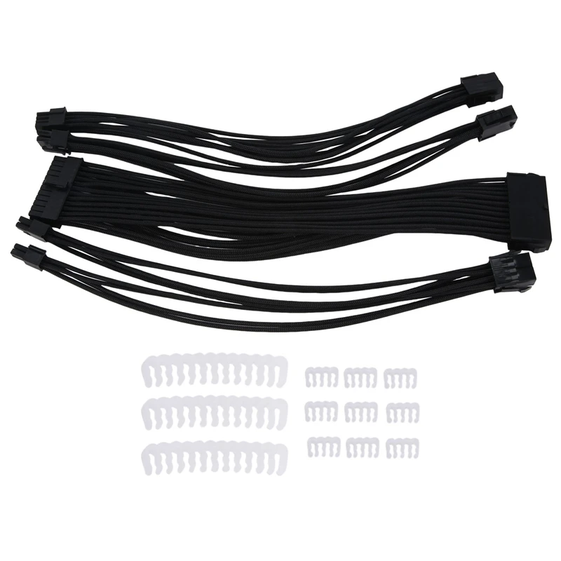 Computer Power Extension Cable PSU ATX 24Pin Extension Cable 8-Pin 6+2Pin Cord 24-Pin Motherboard Extension For Computer