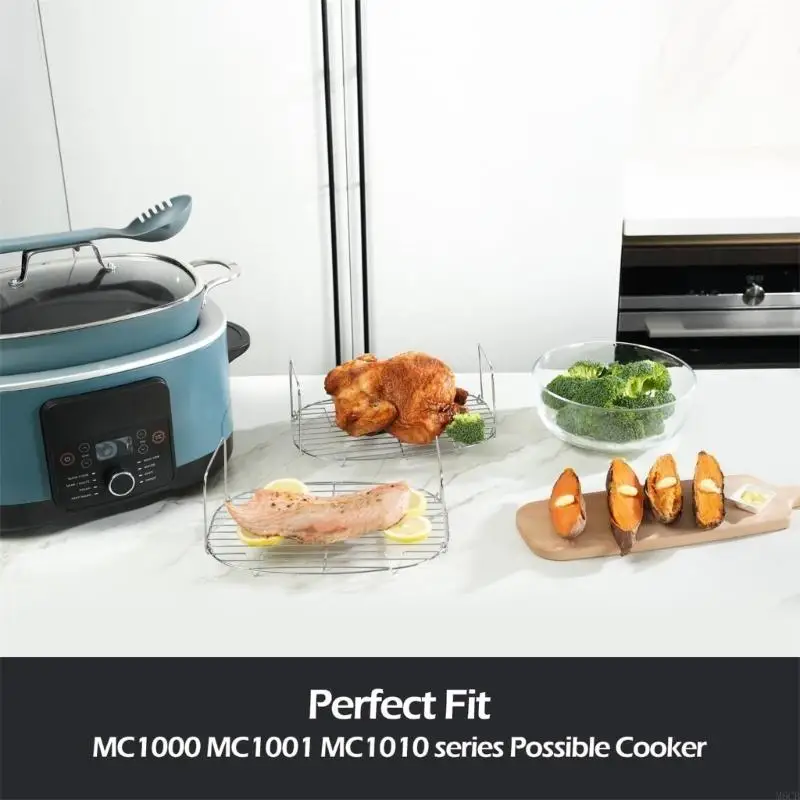 

M6CB Slow Cooker Steaming Rack Steam and Roast Rack Stainless Steel Grilling Stand