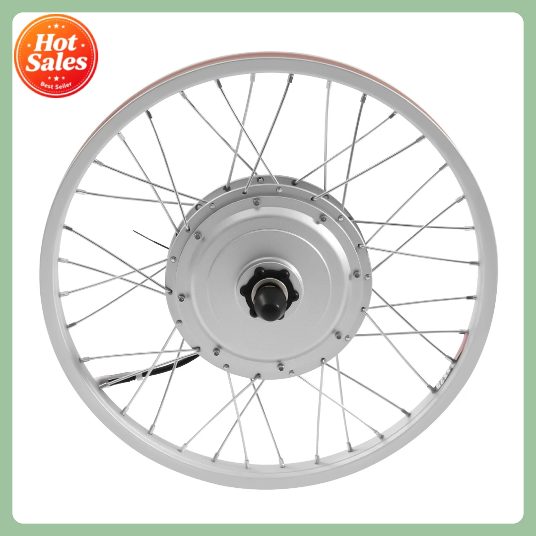 Image of 36V 750W Elektrofahrrad-Kit 20 Zoll Vorderrad Bürstenloser Motor-Kit Aluminium-Magnesium-Legierung Felge 45 # Stahlspeichen-Umrüstsatz für E-Bike-Motorräder, Einfache Installation, Leiser Betrieb,
