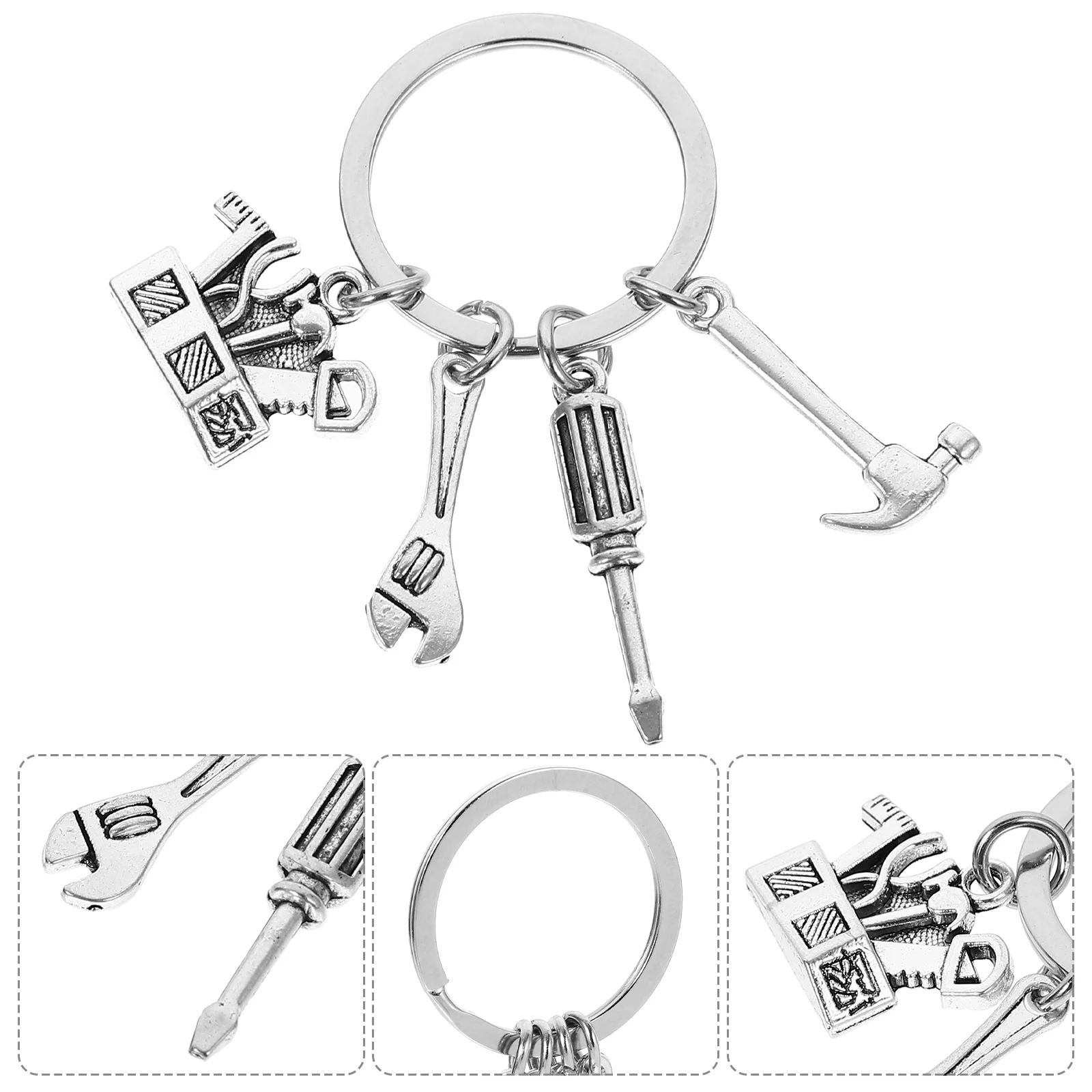 Man Wallet Hammer Unique Keychain Metal Purse Pendant Gift Cartoon Keychains for Men