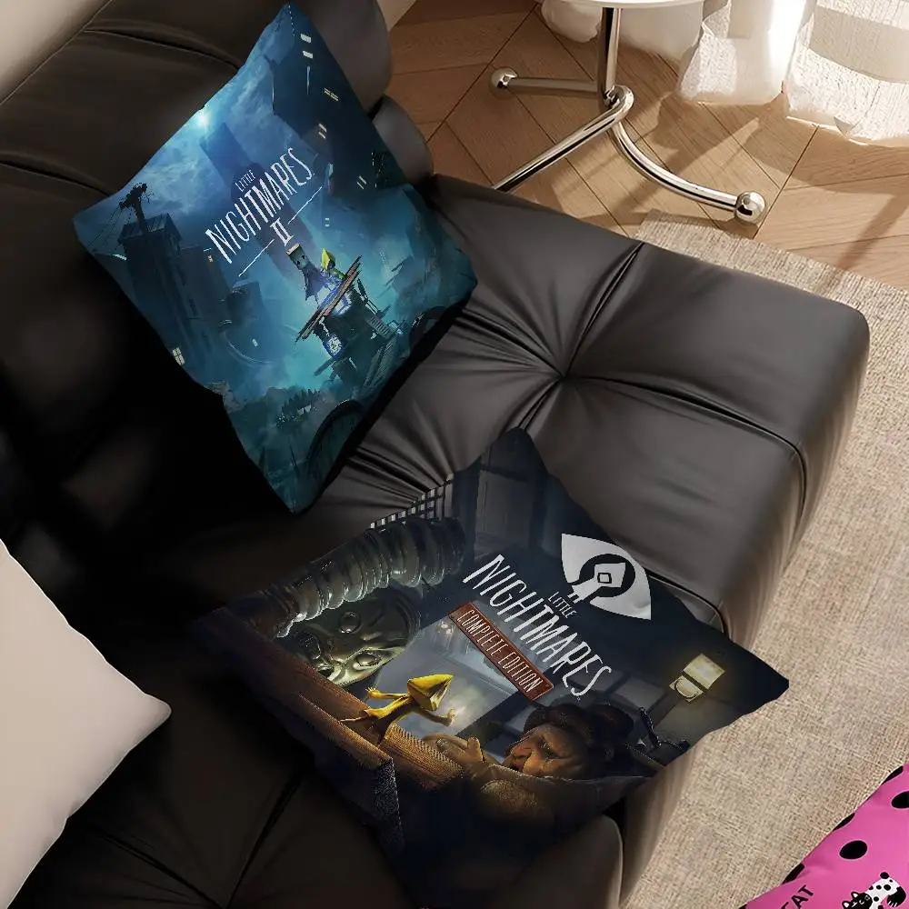 

Game L-Little Anime N-Nightmares Cushion Cover Polyester Sofa Cushions Decorative Throw Pillows Home Decoration Pillowcover