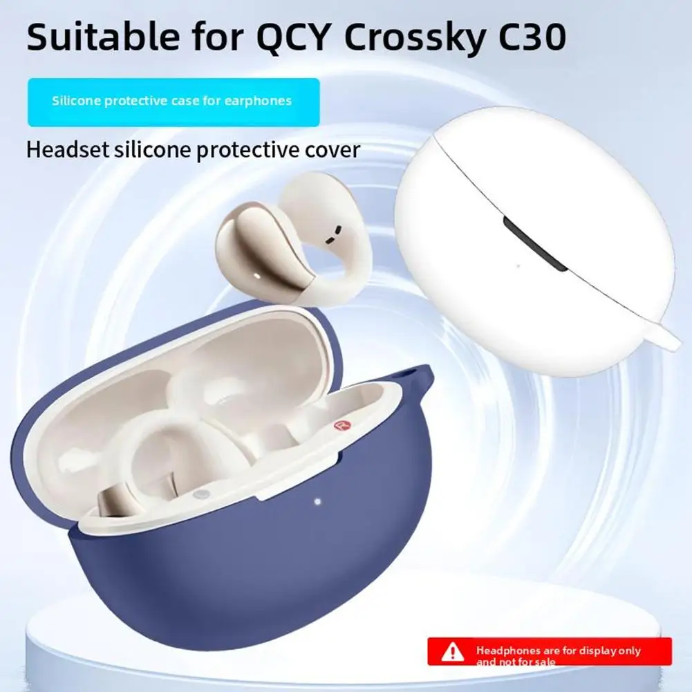 For QCY Crossky C30 Earphone Cover Silicone Cover Anti-fall And Dust-proof Ear Case Silicone Earphone Cover